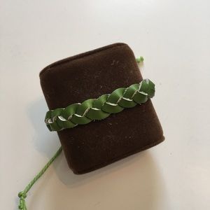 Green braided bracelet